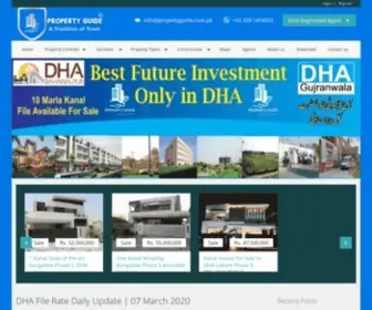 Propertyguide.com.pk(DHA File Rate Daily Update) Screenshot