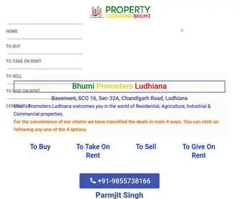 Propertyludhianabhumi.com(Property Ludhiana Bhumi) Screenshot