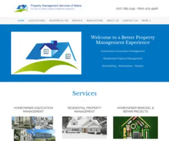 Propertymanagementservicesmaine.com(Property Management for Condominium and Homeowner Associations) Screenshot