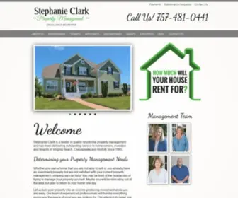 Propertymanagementvb.com(Stephanie Clark Property Management) Screenshot