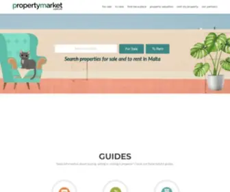 Propertymarket.com.mt(Property for sale & to let in Malta) Screenshot