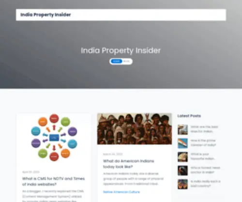 Propertynewsindia.in(India Property Insider) Screenshot