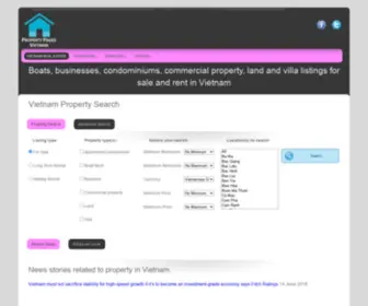 Propertypagesvietnam.com(Real estate for sale and rent) Screenshot