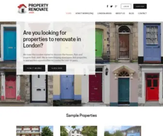 Propertyrenovate.com(Properties to Renovate and Property Auctions in London) Screenshot