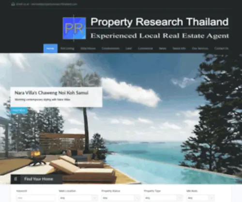 Propertyresearchthailand.com(Koh Samui Real Estate Koh Samui Villas) Screenshot