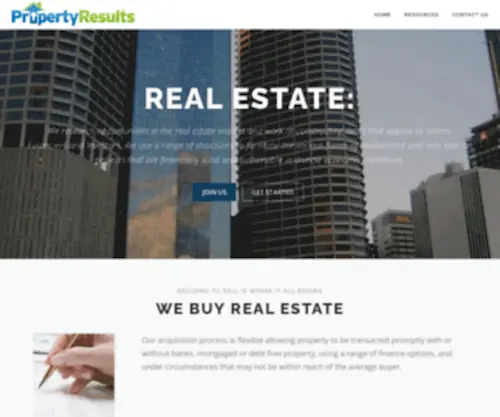 Propertyresults.com.au(Real Estate Company) Screenshot