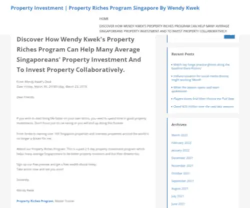 Propertyrichesprogram.com(Property Investment) Screenshot