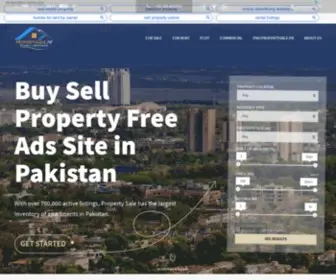 Propertysale.pk(Buy Sell Property Free Classified Ads Site in Pakistan Real Estate) Screenshot