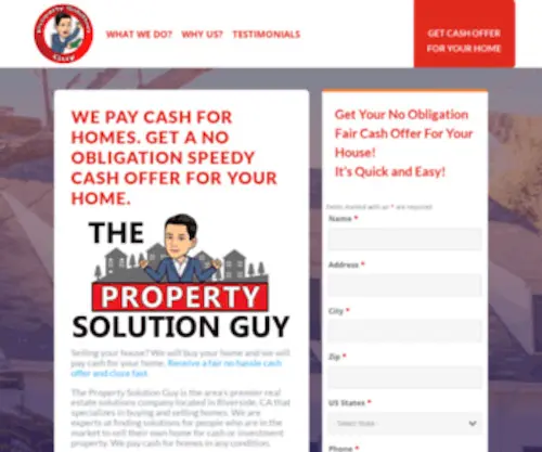 Propertysolutionguy.com(Sell Your Home For Cash) Screenshot