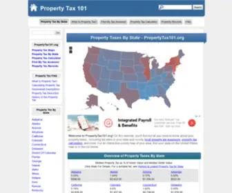 Propertytax101.org(Property Taxes By State) Screenshot