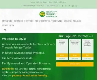 Propertytraining.com.au(Property Training Australia) Screenshot