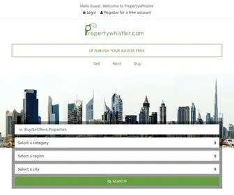 Propertywhistler.com(UAE Real estate) Screenshot