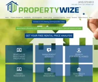 Propertywize.com(Baltimore Property Management and Property Managers) Screenshot