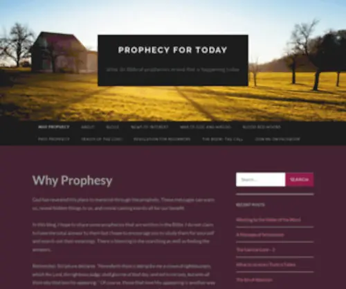 Prophesyfortoday.com(Prophecy for Today) Screenshot