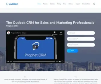 Prophetcrm.com(Outlook CRM for Sales & Marketing) Screenshot