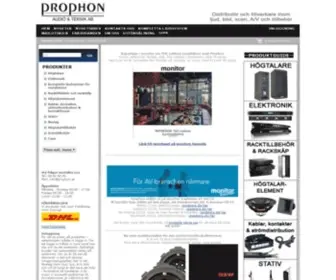 Prophon.se(Prophon Audio & Teknik AB) Screenshot