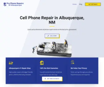 Prophonerepairs.com(Cell Phone Repair in Albuquerque) Screenshot