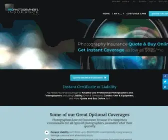 Prophotographersinsurance.com(Photographer Insurance) Screenshot