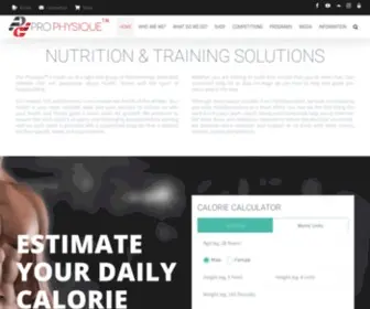 Prophysique.com(Nutrition & Training) Screenshot