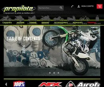 Propilote.com(Casques, tenues, bottes et) Screenshot