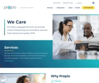 Propio-LS.com(Best Language & Interpretation Services Company for US Businesses) Screenshot