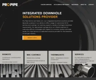 Propipecanada.com(Pro-Pipe Service and Sales Ltd) Screenshot