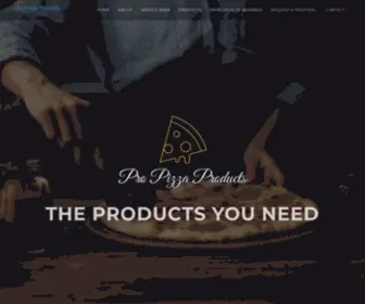 Propizzaproducts.com(Pro Pizza Products) Screenshot