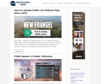 Proplayerszone.com(Pro Players Zone) Screenshot