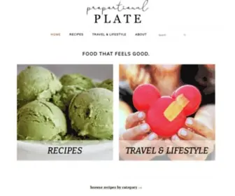 Proportionalplate.com(Recipes & Advice for Food That Feels Good) Screenshot