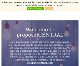 Proposalcentral.com(Proposal Central) Screenshot