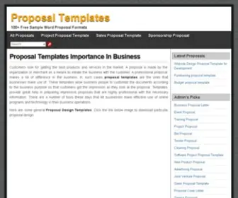 Proposaltemplatespro.com(Proposal Templates) Screenshot