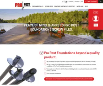 Propostfoundations.com(Pro Pieux) Screenshot