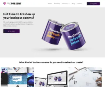Propresent.co.uk(Compelling communications agency) Screenshot