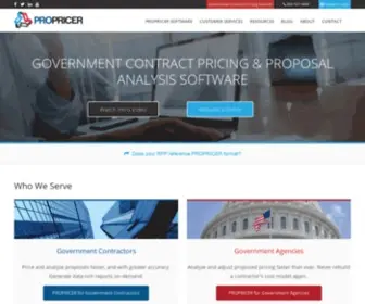 Propricer.com(Government Contract Pricing Software) Screenshot