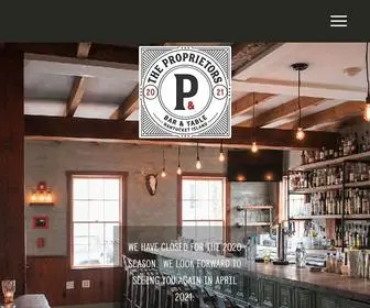 Proprietorsnantucket.com(Nantucket Restaurant The Proprietors) Screenshot