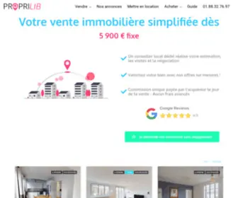 Proprilib.fr(L'agence immobilière innovante€ fixe) Screenshot