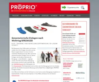 Proprio.info(Die sensomotorische Einlage) Screenshot