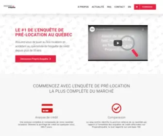 Proprioenquete.com(Assurez-vous de louer au bon locataire en accédant au spécialiste de l’enquête de pré) Screenshot