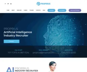 Proprius.com(Data Scientist Recruiter in the Artificial Intelligence Industry) Screenshot