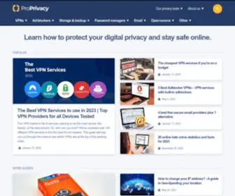 Proprivacy.com(Learn how to protect your digital privacy and stay safe online) Screenshot