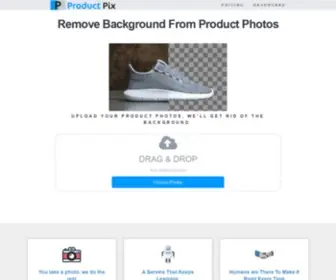 Proproductpix.org(Product Pix automatically removes background from product photos. Every automatic result) Screenshot