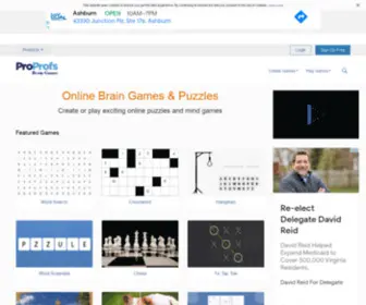 Proprofsgames.com(Create or Play Brain Games & Online Puzzles) Screenshot
