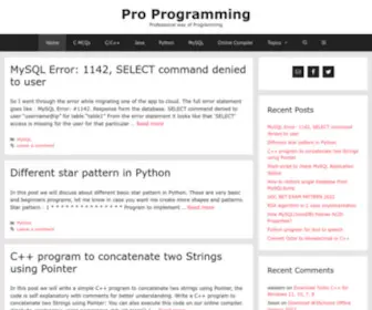 Proprogramming.org(Professional way of Programming) Screenshot