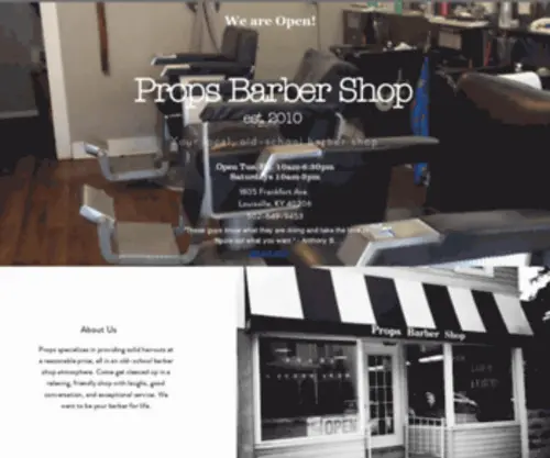 Propsbarbershop.com(Props Barber Shop) Screenshot