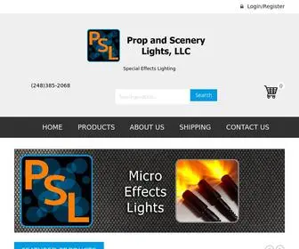 Propscenerylights.com(Prop and Scenery Lights) Screenshot