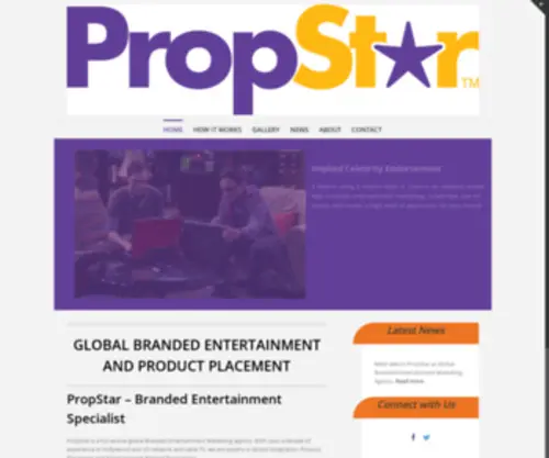 Propstarbrandedentertainment.com(PropStar) Screenshot