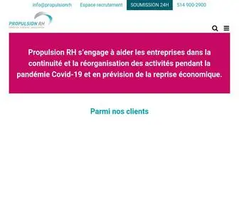 Propulsionrh.com(Formation en ressources humaines Montréal) Screenshot