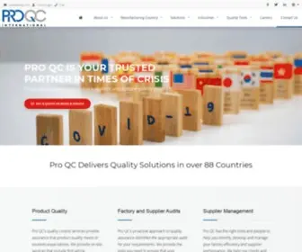 Proqc.com(Pro QC International) Screenshot