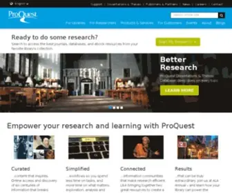 Proquest.co.uk(Central To Research Around The World) Screenshot