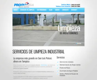 Proquimsa.com.mx(Servicios de Limpieza Industrial en San Luis Potosí) Screenshot